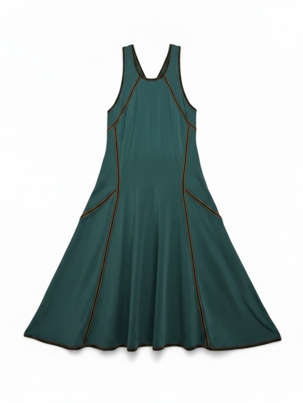 A.L.C. Vika Seam Knee Length Dress In Dark Green Size Small